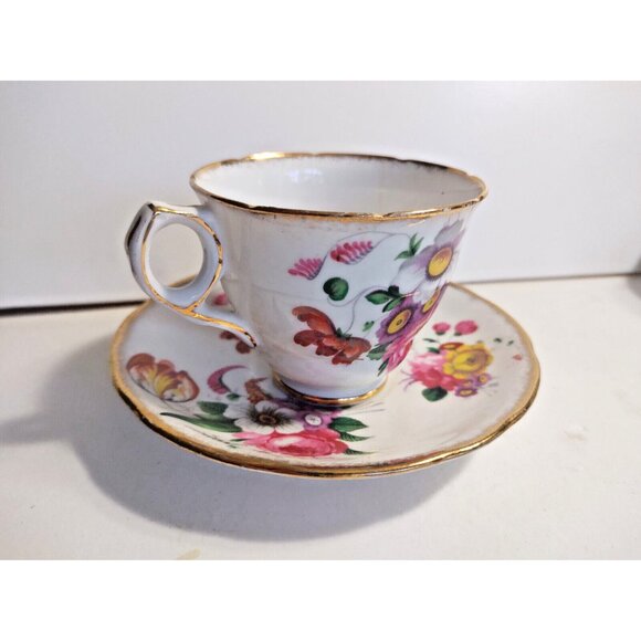 Royal Stafford England Tea Cup & Saucer set #1841 Floral Bouquet - Picture 6 of 16